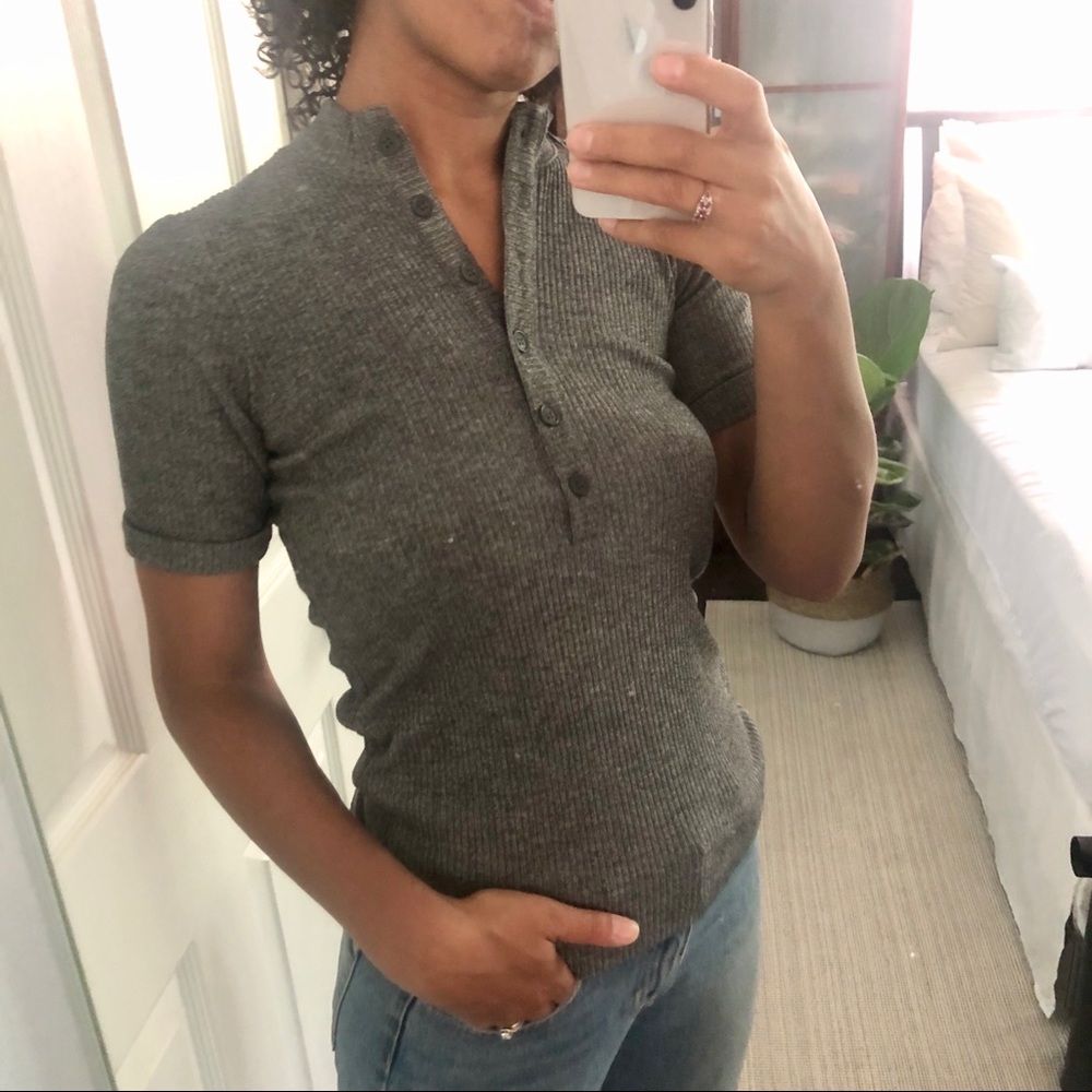 CLUB MONACO Ribbed Tee